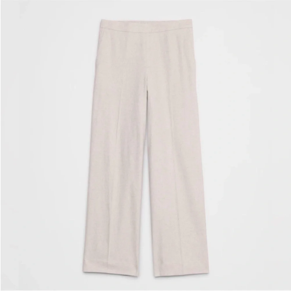 NWT! Banana Republic Black Hayden Wide Leg Linen Blend Pull On Pant - #712888 🩷